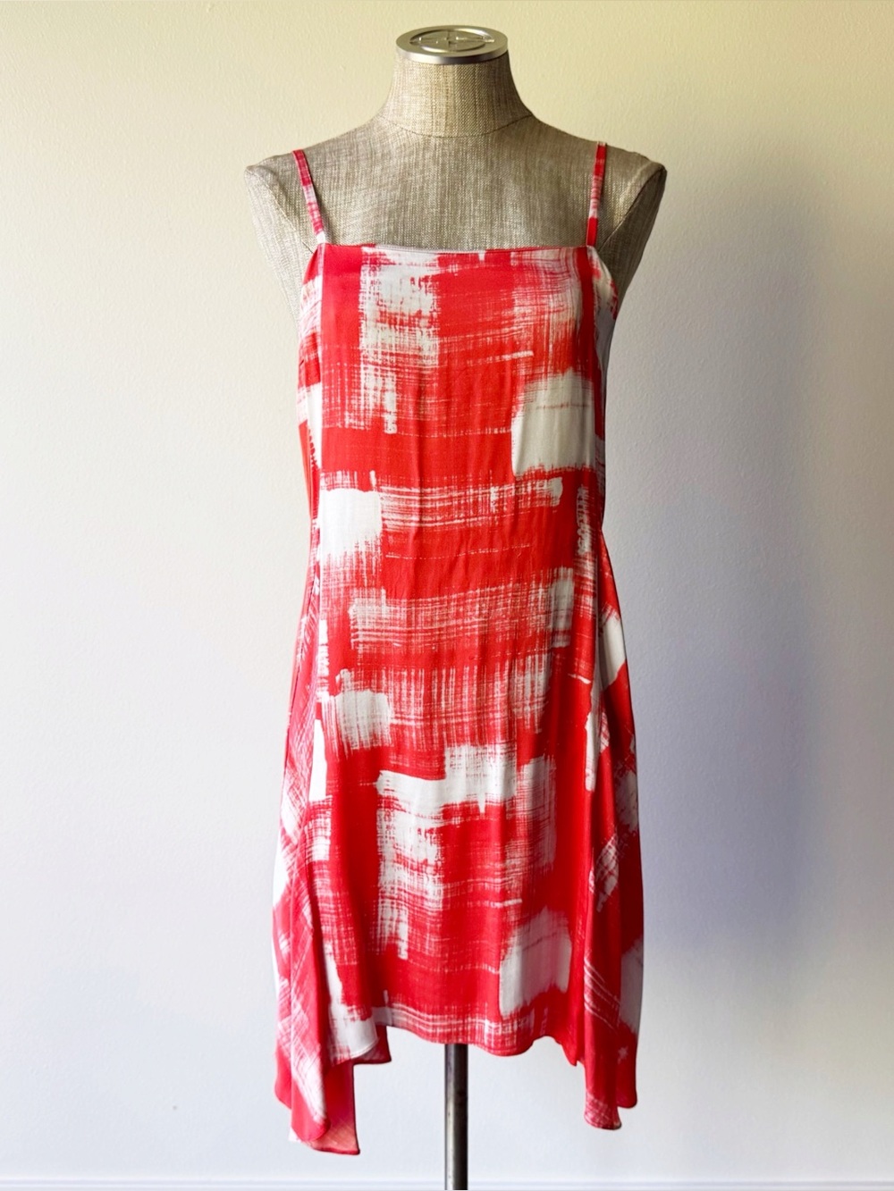 Marissa Webb Orange and White Silk Dress